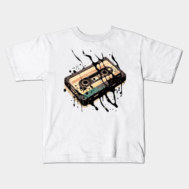 Casette Illustration of Splash Kids T-Shirt by Bondoboxy